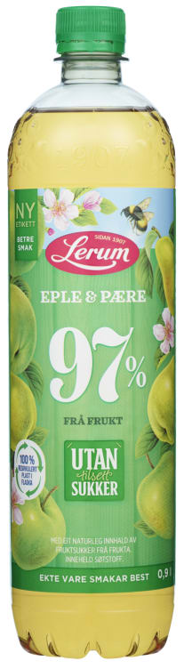 Eple&Pæresaft u/Sukker 0,9l Lerum