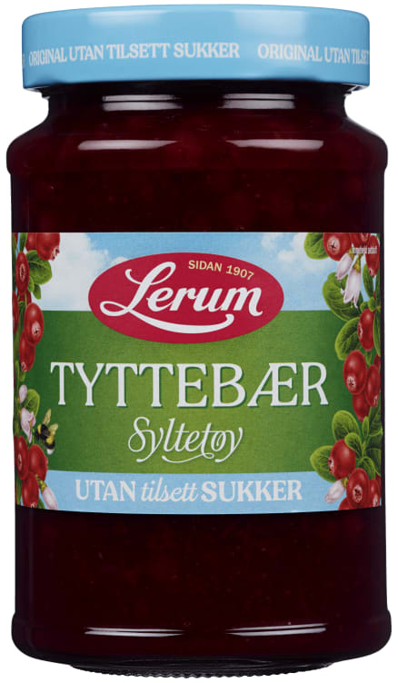 Tyttebærsyltetøy Original u/Sukker 430g Lerum