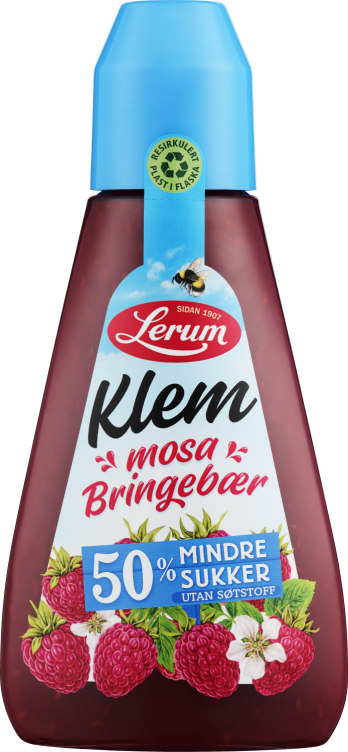 Bringebærsyltetøy Klem 385g Lerum