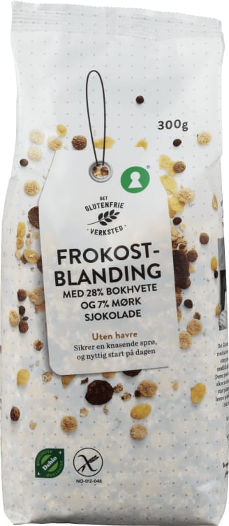 Musli m/Bokhvete u/Havre Gl.Fri Økol 300g Dgv