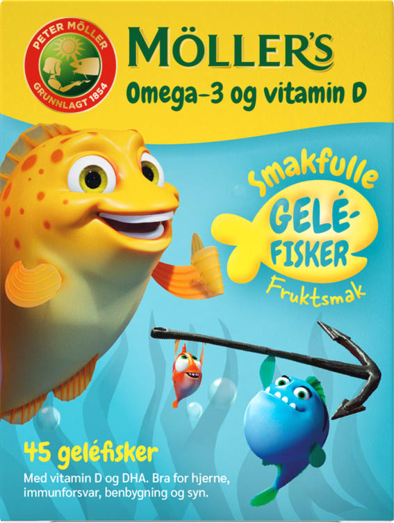 Möller's Omega-3 Geléfisk Frukt 45stk