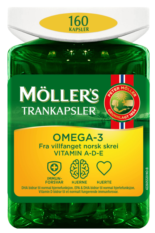 Bilde av Møllers Omega-3 Trankapsler 160stk