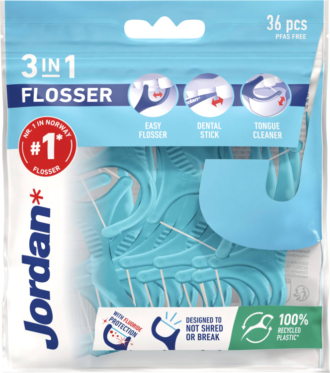 Product Image for Jordan Flosser 3-In-1 m/Fluor 36stk