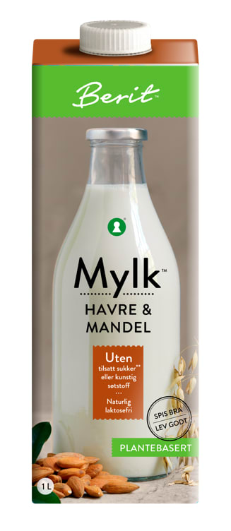 Mylk Havre&Mandel 1l Berit