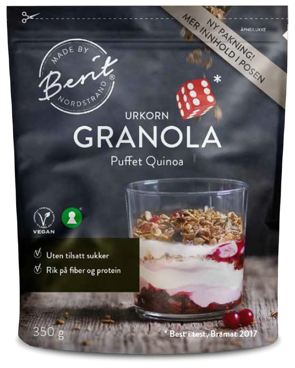 Urkorn Granola Puffet Quinoa 350g Berit