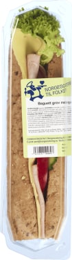 Grov baguette m/ost & skinke