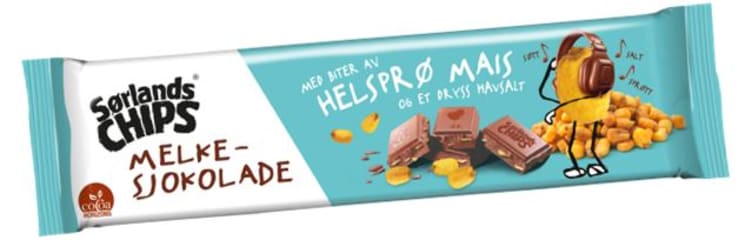 Melkesjokolade m/Maiskorn 150g Sørlandschips