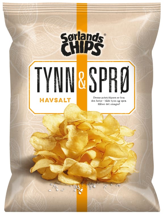 Tynn&Sprø Chips Havsalt 170g