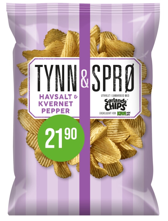 Tynn&Sprø Rifla Havsalt&Pepper 150g