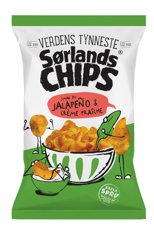 Sørlandschips Jalapeno&Creme Fraice 240g