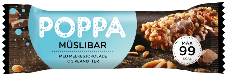 Poppa Muslibar Sjoko&Peanøtter 25g