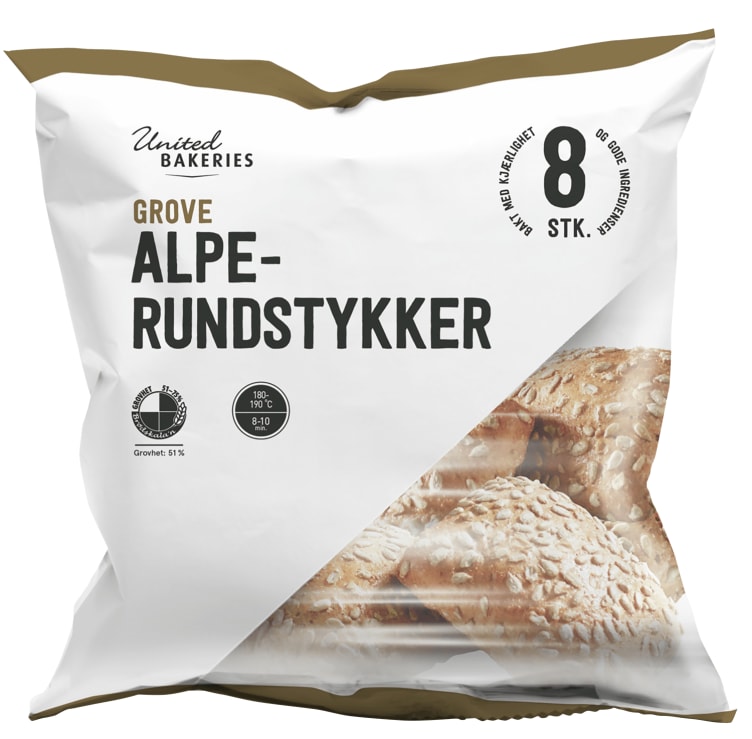 Alperundstykker 8stk United Bakeries