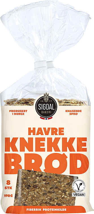 Havreknekkebrød 190g Sigdal