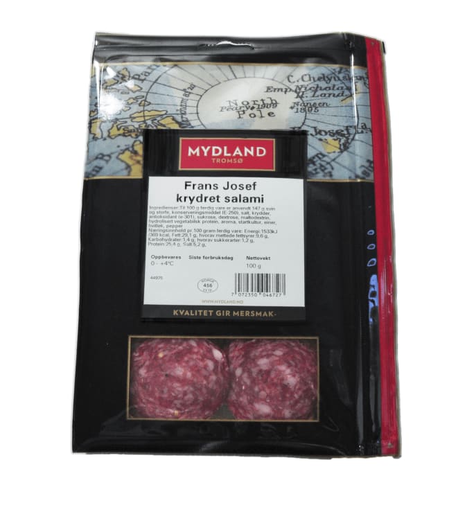 Frans Josef Salami Krydret 100g Mydland