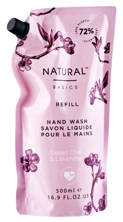 Bilde av Natural Basic Såpe Sweet Chai&Lavender 500ml Refil