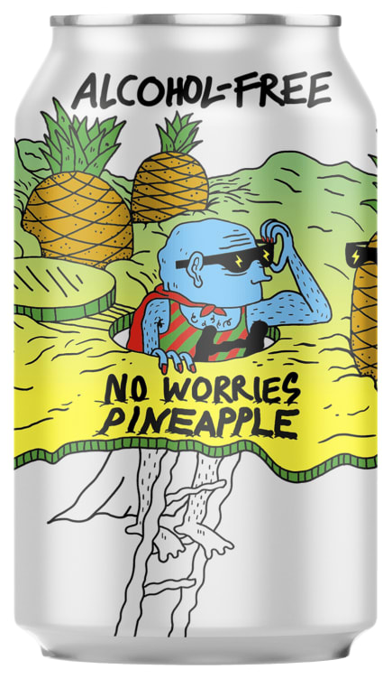 No Worries Pineapple 0,33l boks Lervig