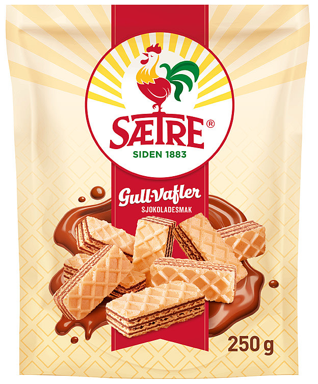 Gullvafler Sjokolade 250g