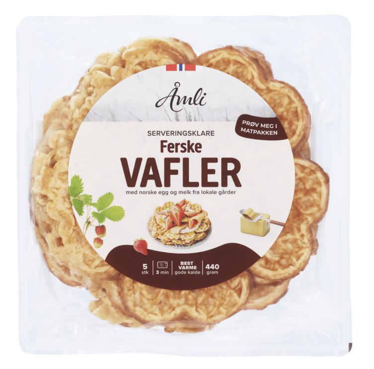 Vafler Stekte 5stk 440g Åmli