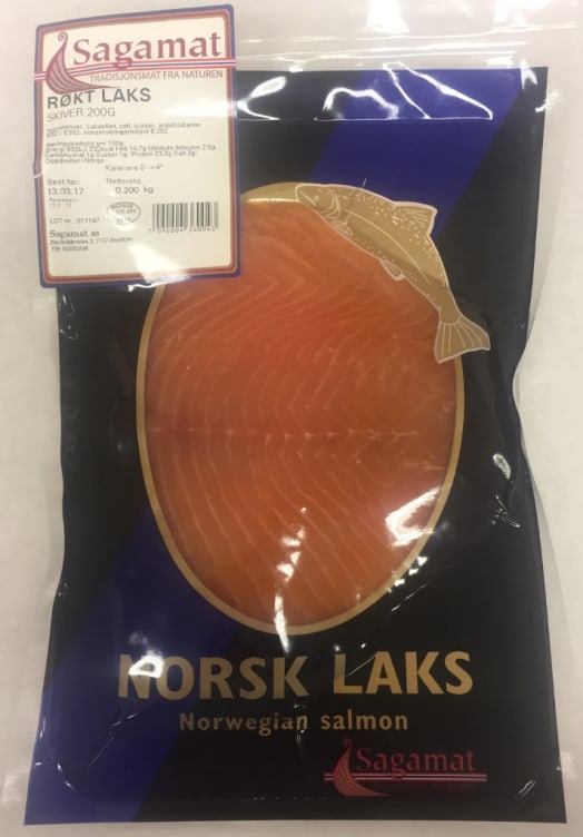 Laks Røkt skivet 200g Sagamat