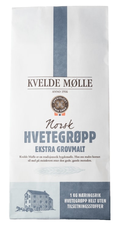 Bilde av Hvetegrøpp 1kg Kvelde Mølle