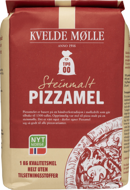 Product Image for Pizzamel Norsk Steinmalt Tipo 00 1kg Kvelde