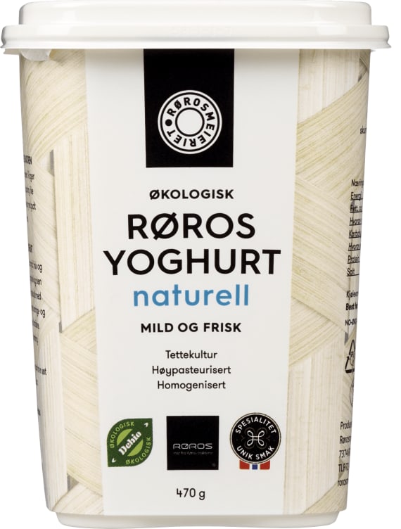 Røros Yoghurt Naturell Økologisk 470g