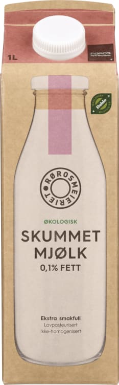 Skummet Mjølk Økologisk 1l Røros