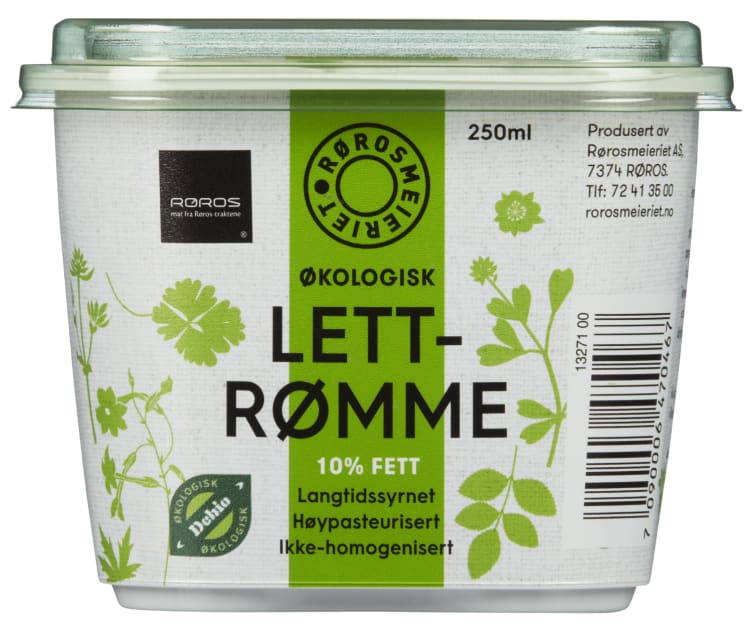 Lettrømme 10% Økologisk 250ml Røros