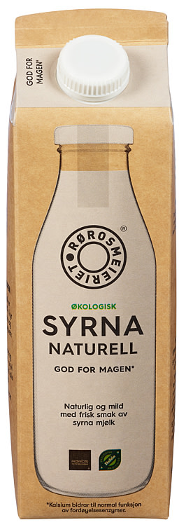 Syrna Mjølk Naturell Økol Rørosmeieriet