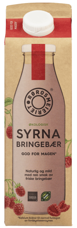 Syrna Bringebær Økologisk 1l Rørosmeieriet