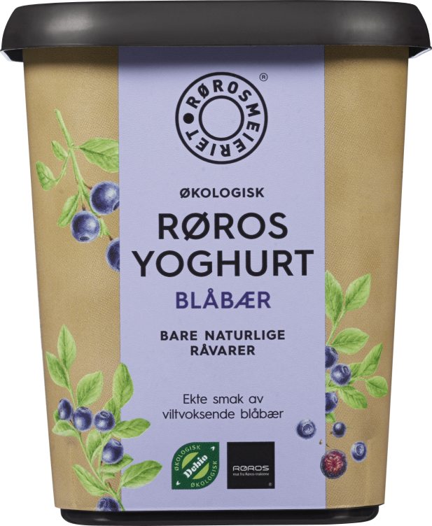 Røros Yoghurt Blåbær Økol. 500g Rørosmeieriet