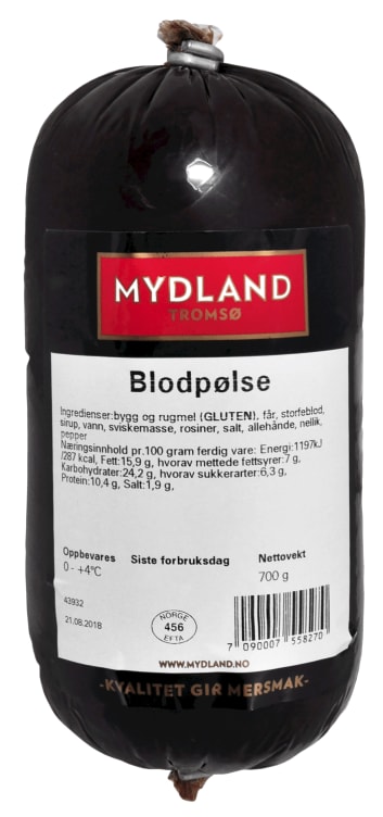 Blodpølse 700g Mydland