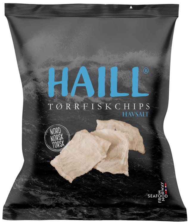 Tørrfiskchips Havsalt&Olivenolje 30g Haill