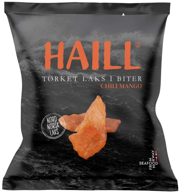 Tørket Laks i Biter Chili og Mango 30g Haill