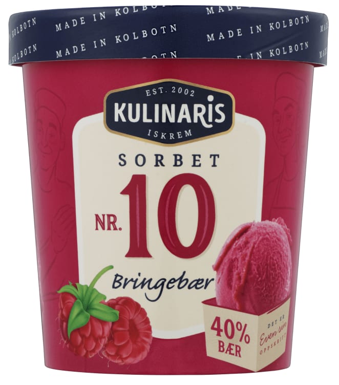 Kulinaris Sorbet Bringebær 0,5l