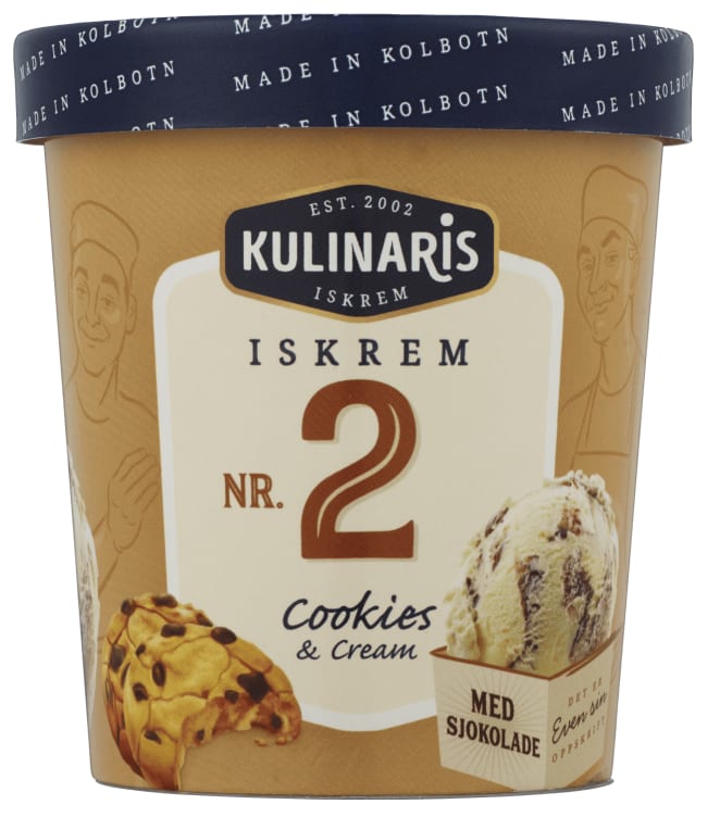 Bilde av Kulinaris Iskrem Coockies Vanilje 0,5l