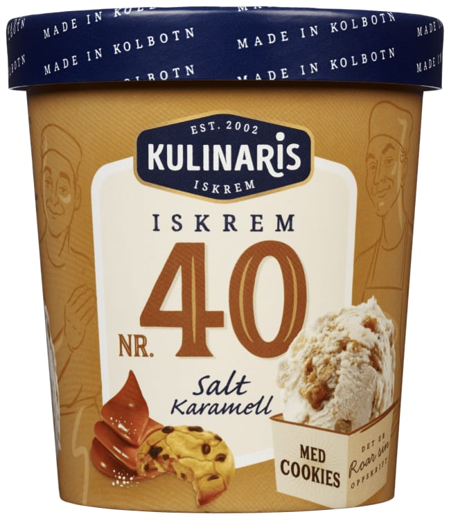 Bilde av Kulinaris Iskrem Salt Karamel&Cookies 0,5l