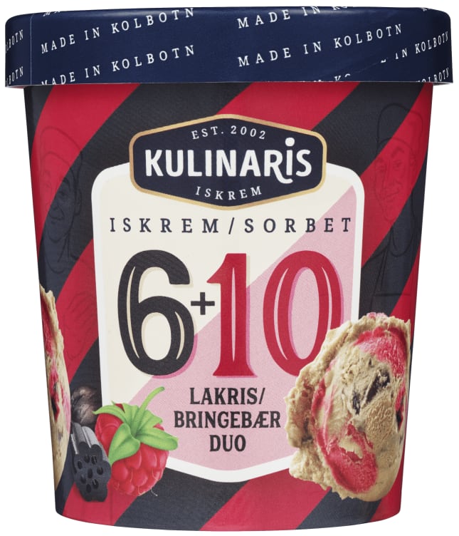 Kulinaris Iskrem Lakris&Bringebær 0.5l