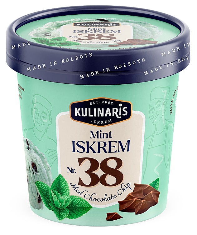 Kulinaris Iskrem Mintsjokolade m/Sjokoladebiter 0,5l