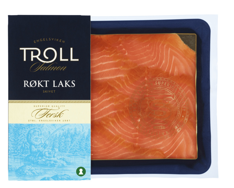 Laks Røkt skivet 200g Troll