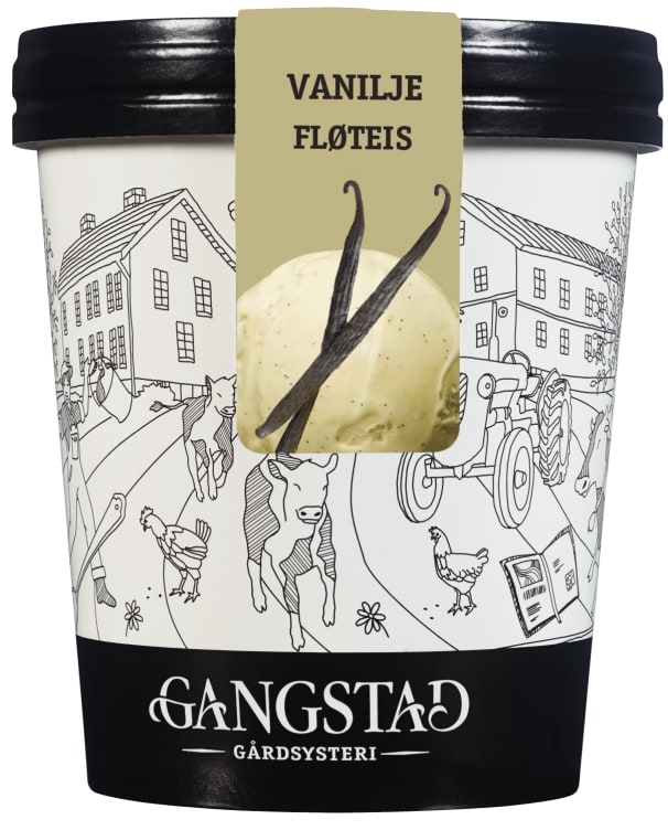 Gangstad Fløteis Ekte Vanilje 0,5l