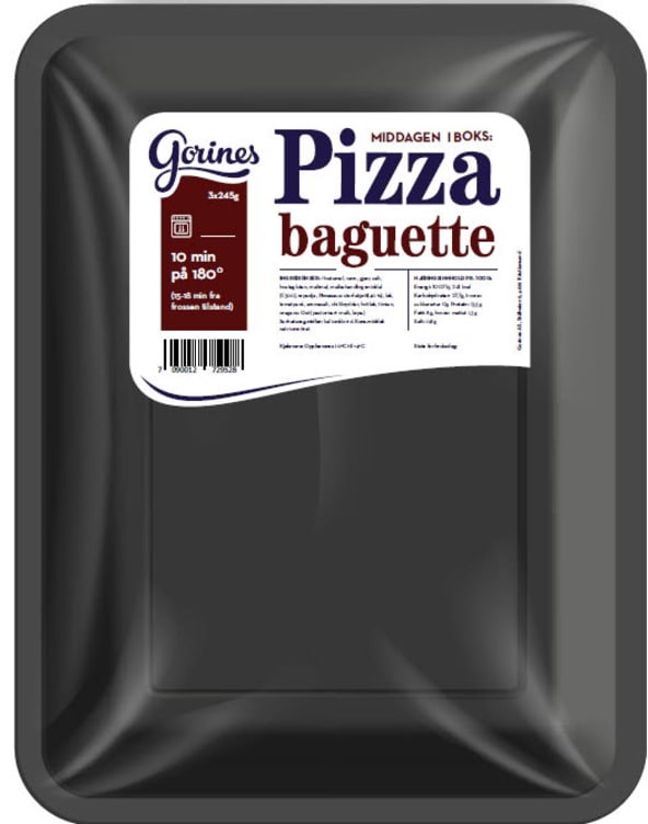 Pizzabaguett 3stk 735g Gorines