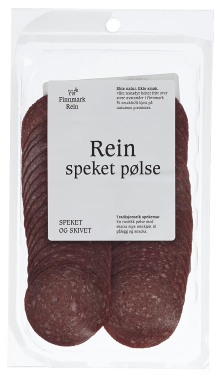 Reinpølse Speket skivet 100g Finnmark Rein