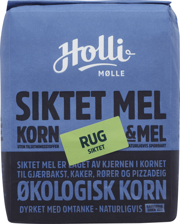 Siktet Rugmel 1 Kg Holli Mølle