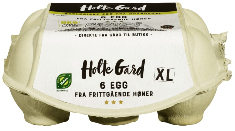 Egg Økologisk Xl 6stk 590g Holte