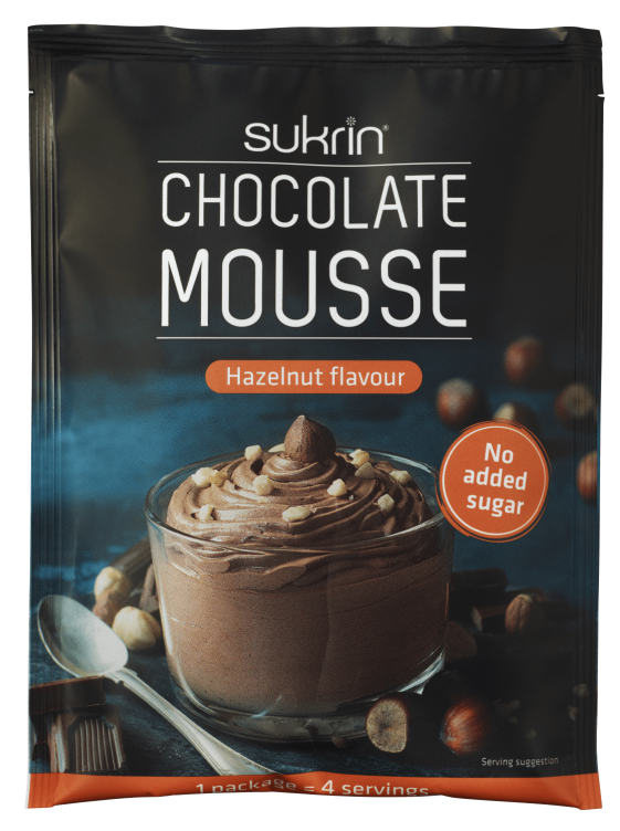 Product Image for Sjokolademousse Hasselnøtt u/Sukker 83g Sukrin