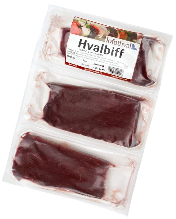 Lofothval Hvalbiff 450g