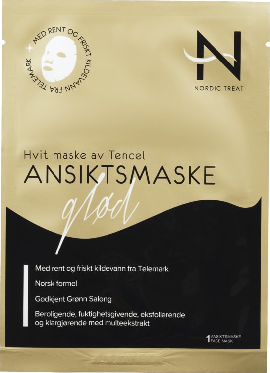 Ansiktsmaske Glød 1stk Nordic Treat