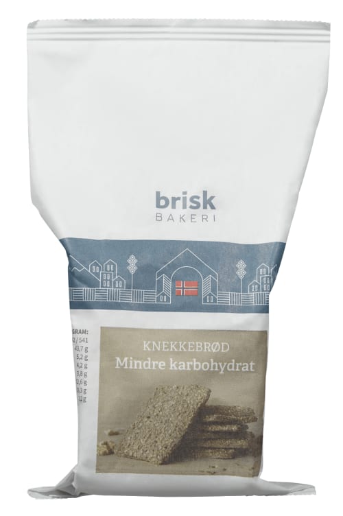 Knekkebrød Mindre Karbo Gl.Fri 150g Brisk