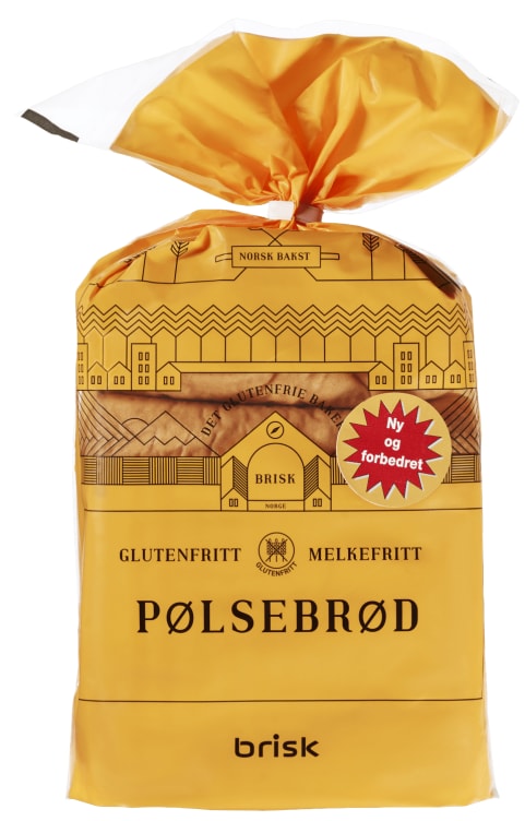 Pølsebrød Gluten&Melkefri 480g Brisk